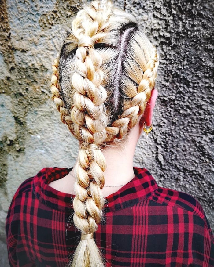 Double Dutch Braids Into Ponytail Double Dutch Braids Into Ponytail — Classy Viking Braids