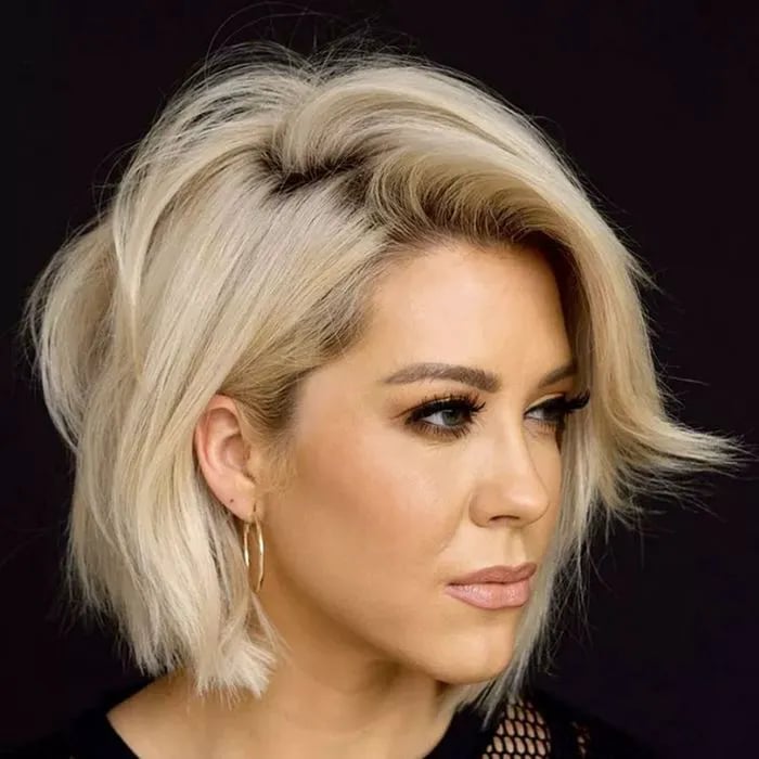 Chin Length Bob With Crown Volume Chin Length Bob With Crown Volume — Classy Volumizing Hair
