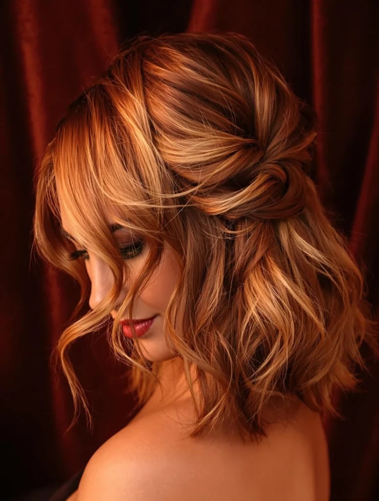 Mid-Back Auburn Layers With Loose Waves Mid-Back Auburn Layers With Loose Waves — Classy Wavy Haircuts