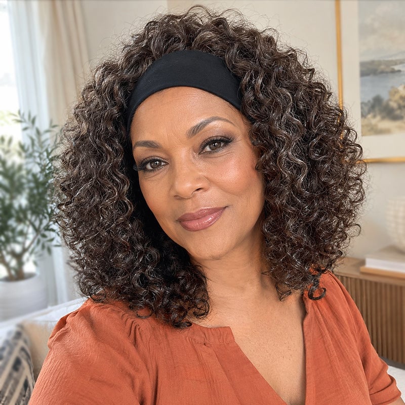 Shoulder Length Curly Blowout Full Bangs Shoulder Length Curly Blowout Full Bangs — Classy Wig Hair