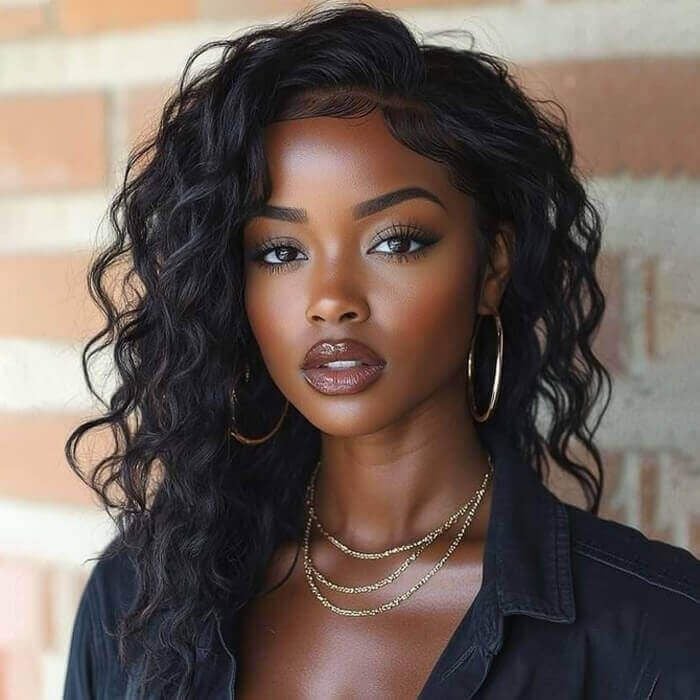 Chin Bob Black Side Swept Bangs Chin Bob Black Side Swept Bangs — Classy Wig Hair