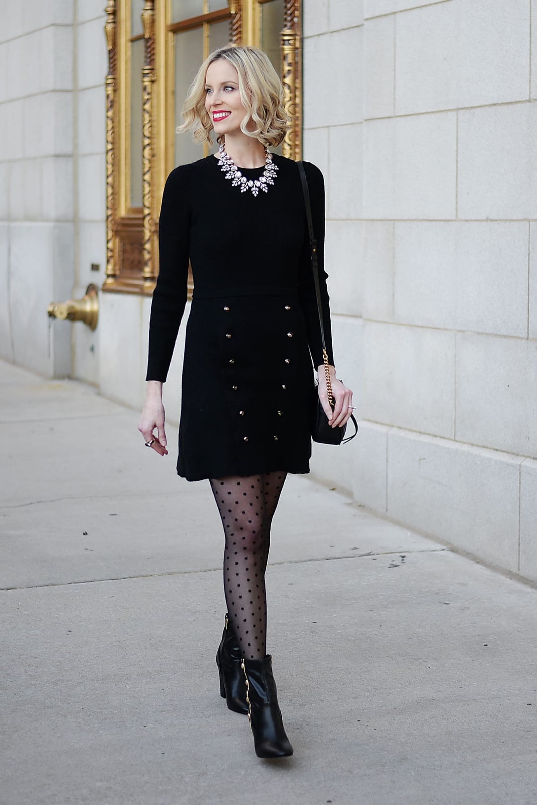 Black Slip Dress with Longline Coat and Wears Velvet Boots Black Slip Dress with Longline Coat and Wears Velvet Boots — Classy Work Party Outfits