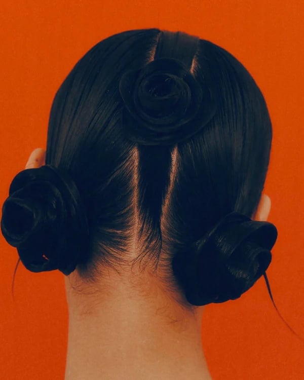 Low Neat Dark Brown Bun, Straight Low Neat Dark Brown Bun, Straight — Classy Y2K Updo