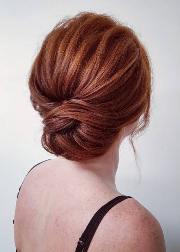 Red Twisted Updo Red Twisted Updo — Classy Y2K Updo