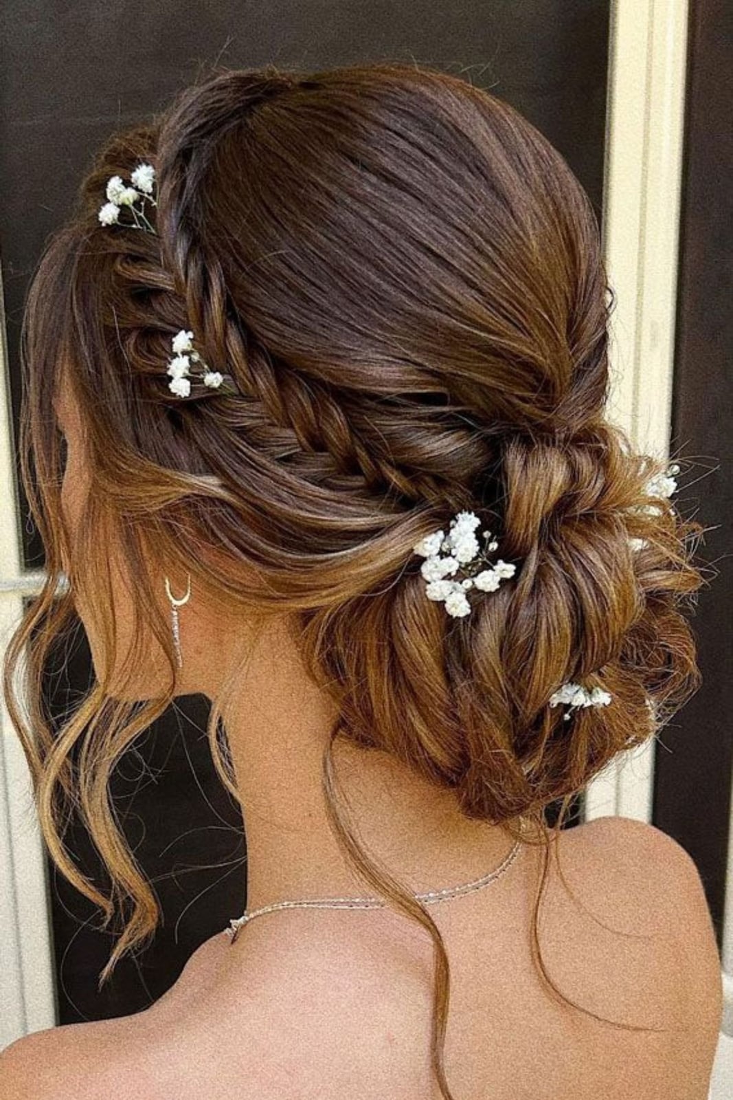 Braided Dark Brown Updo Braided Dark Brown Updo — Classy Y2K Updo