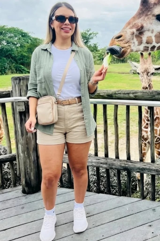 Green Overshirt and Beige Shorts Green Overshirt and Beige Shorts — Classy Zoo Outfits