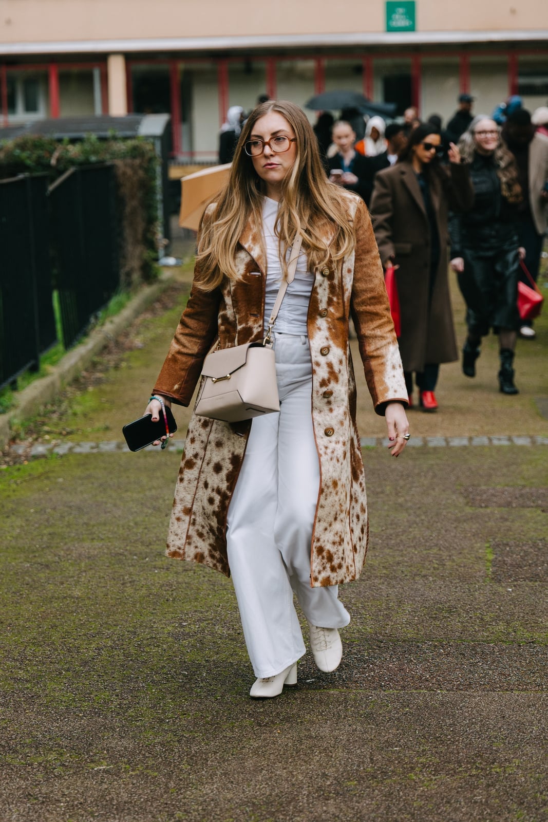 Cow Print Long Coat and Wide-Leg Trousers Cow Print Long Coat and Wide-Leg Trousers — Classy Zoo Outfits
