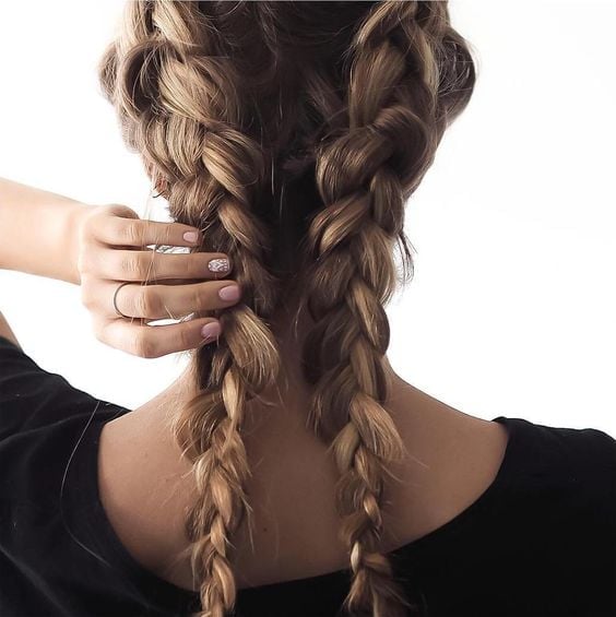 Mid-Back Honey Blonde Double Dutch Braids With Adding Dimension Mid-Back Honey Blonde Double Dutch Braids With Adding Dimension — Cute Chic Hairstyles