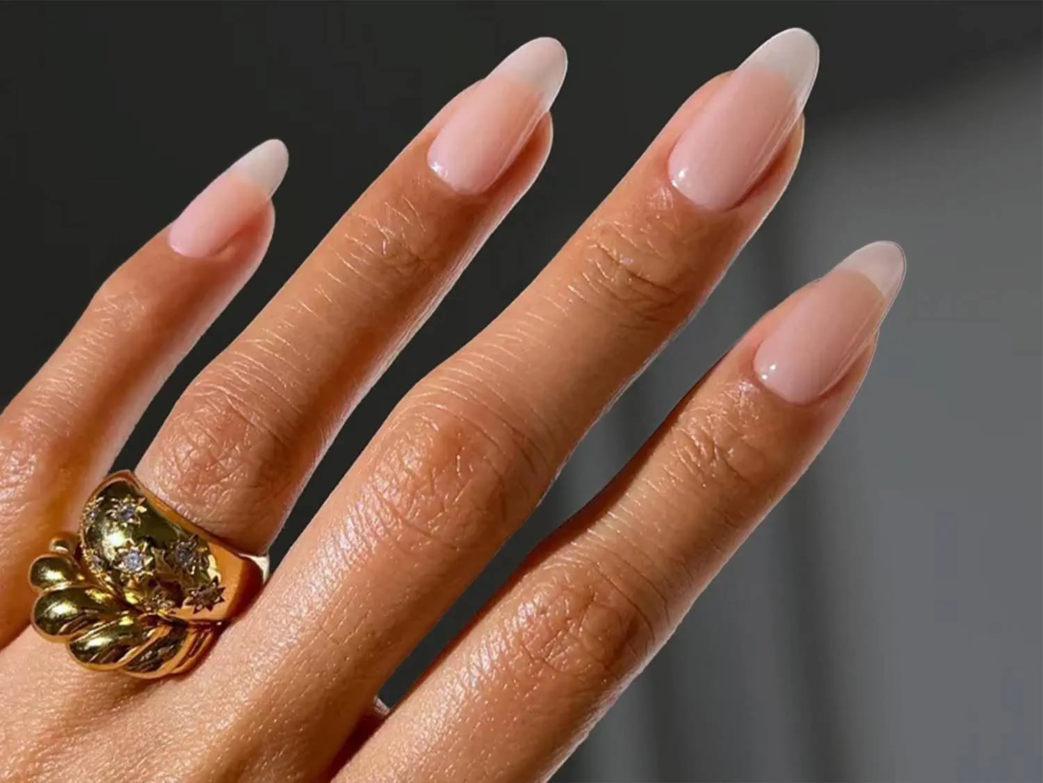 Short Almond Classic French Tip — Cute Elegant Nails