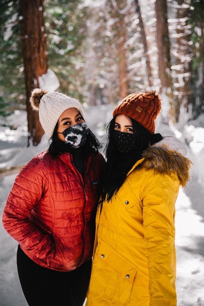 Red Puffer Jacket Over Black Base Layer Red Puffer Jacket Over Black Base Layer — Cute Hiking Outfit Inspo