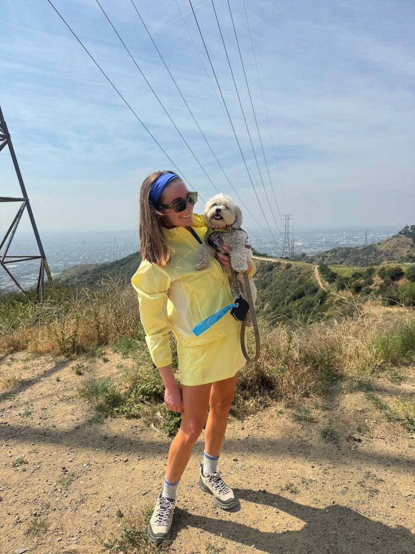 Yellow Jacket With Short Shorts Yellow Jacket With Short Shorts — Cute Hiking Outfit Inspo