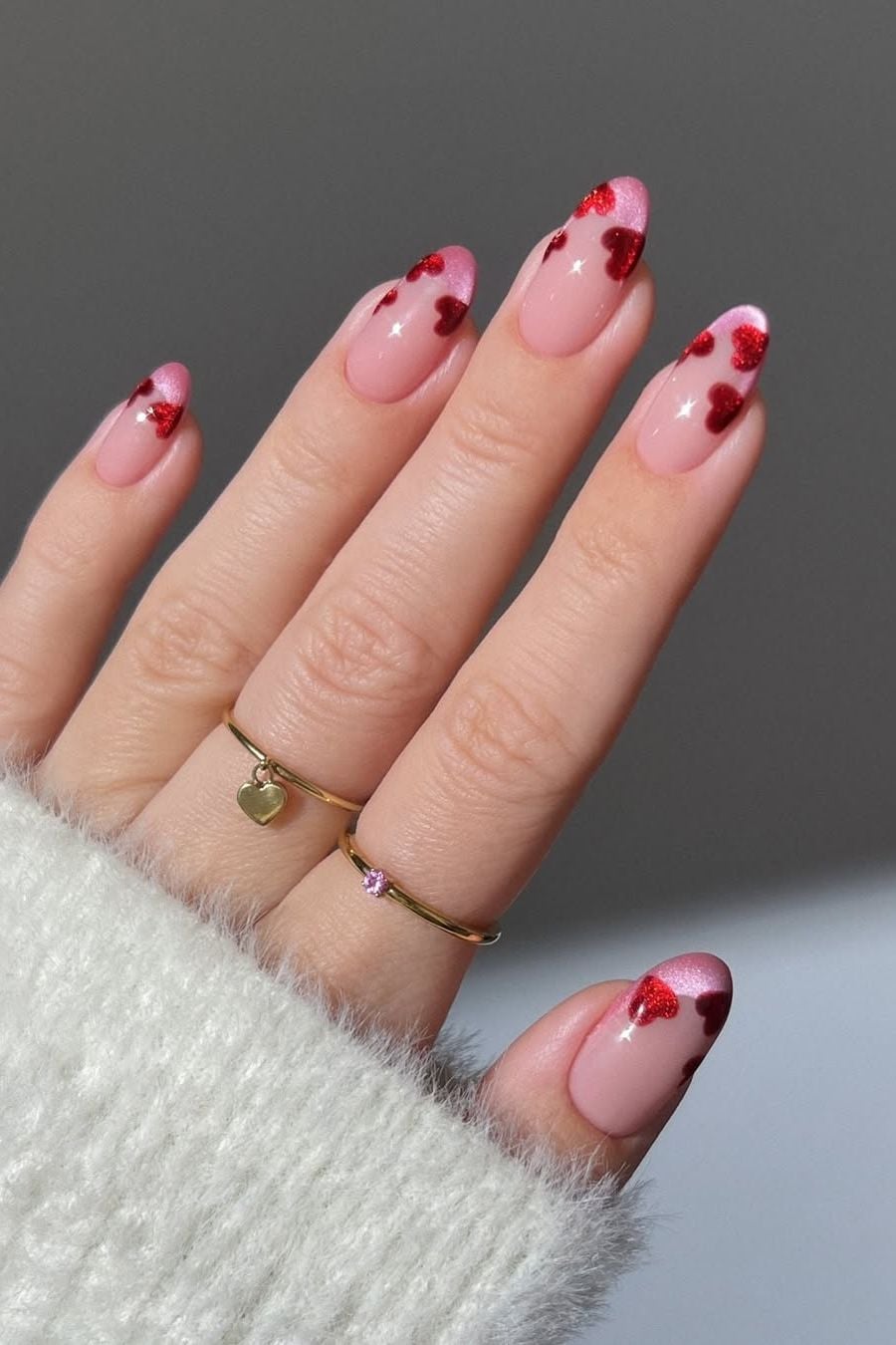 Medium Oval Nails With Delicate Floral Designs — Cute Medium Nails