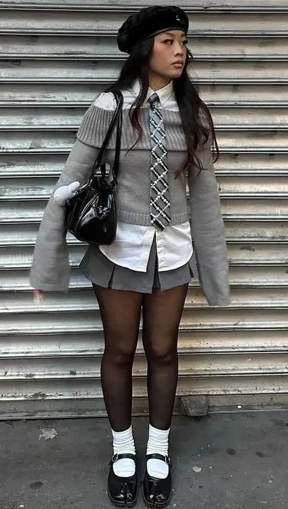 Preppy Ensemble With A Pleated Skirt Preppy Ensemble With A Pleated Skirt — Cute Outfit Inspo for School