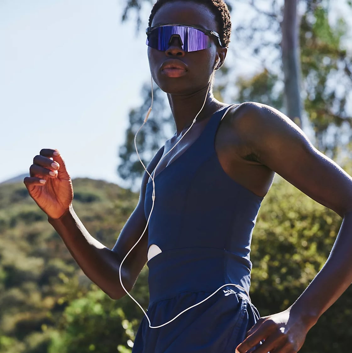 Navy Blue Athletic Tank for Outdoor Runs Navy Blue Athletic Tank for Outdoor Runs — Cute Running Outfits
