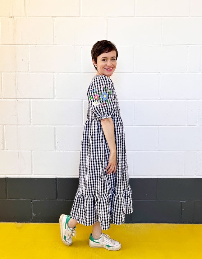 Black and White Gingham Tiered Dress Black and White Gingham Tiered Dress — DIY Dress Designs