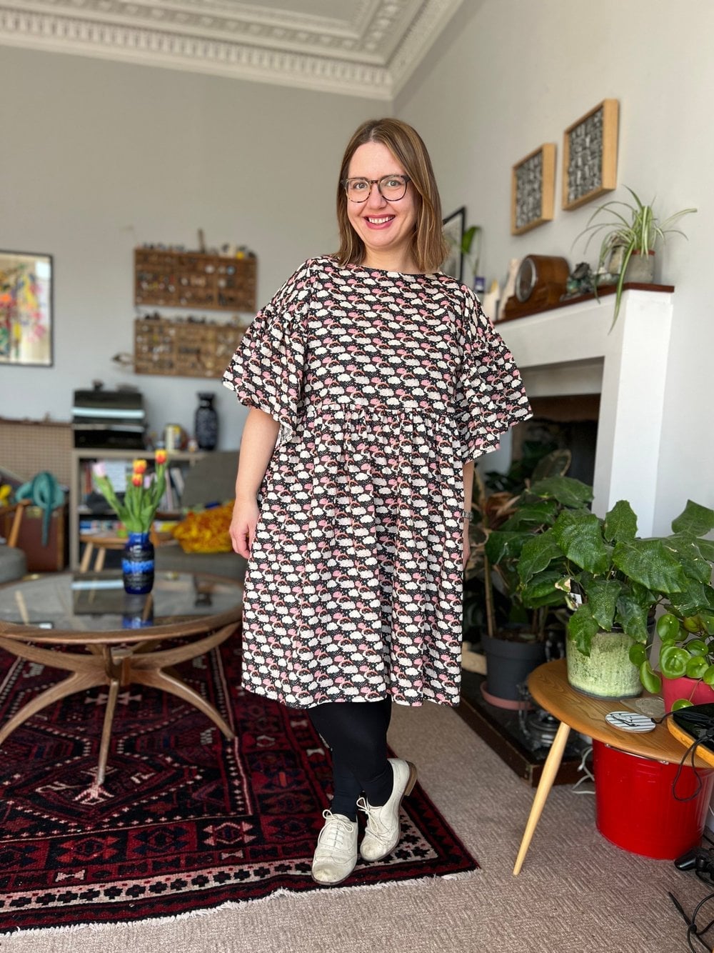 Oversized Smock Dress with All-Over Print Oversized Smock Dress with All-Over Print — DIY Dress Designs