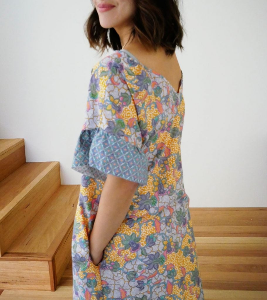 Floral Print Dress with Ruffled Sleeves Floral Print Dress with Ruffled Sleeves — DIY Dress Designs
