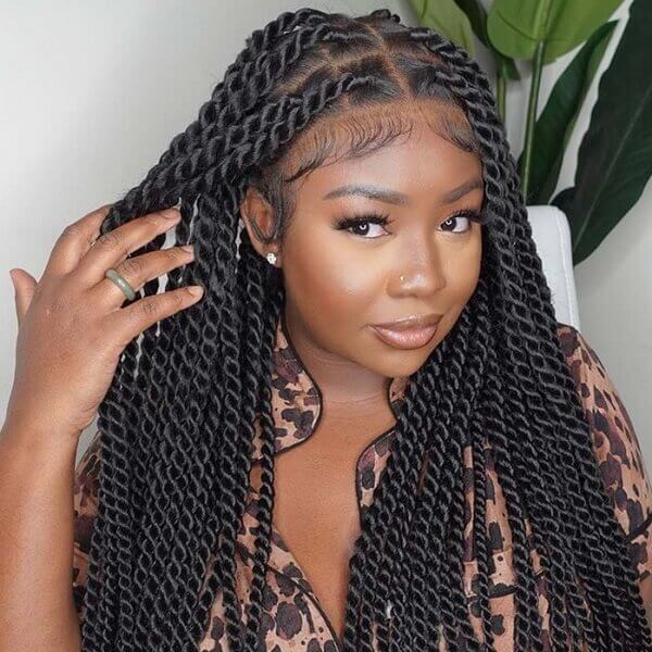 Shoulder-Length Box Braids With Accessories — Easy Braided Hairstyles Natural Hair