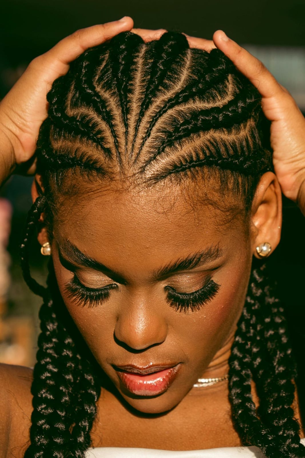 Shoulder Cornrows Transitioning to Braids — Easy Braided Hairstyles Natural Hair
