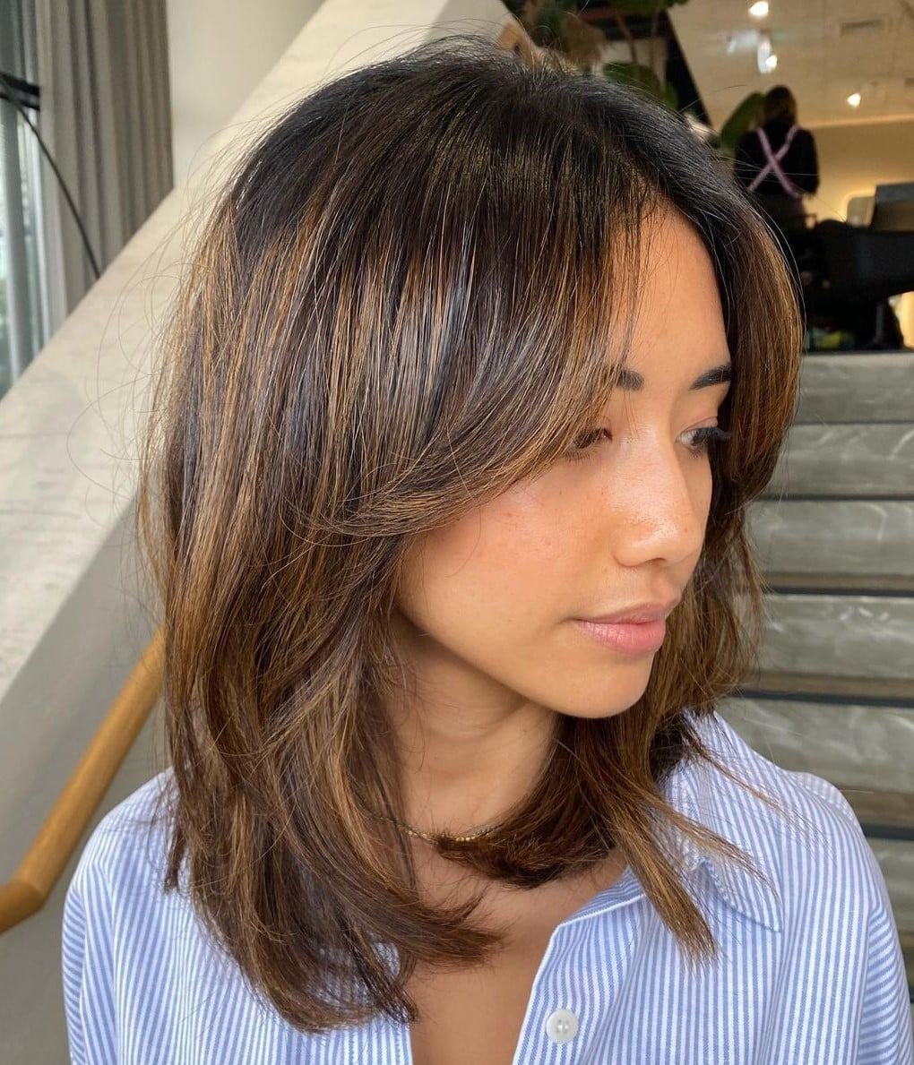Fine Straight Collarbone Blowout Fine Straight Collarbone Blowout — Easy Ways to Style Curtain Bangs