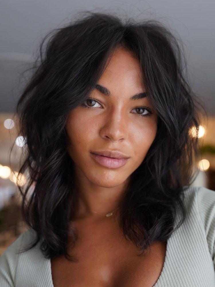 Shoulder Length Shag Air-Dried Shoulder Length Shag Air-Dried — Easy Ways to Style Curtain Bangs