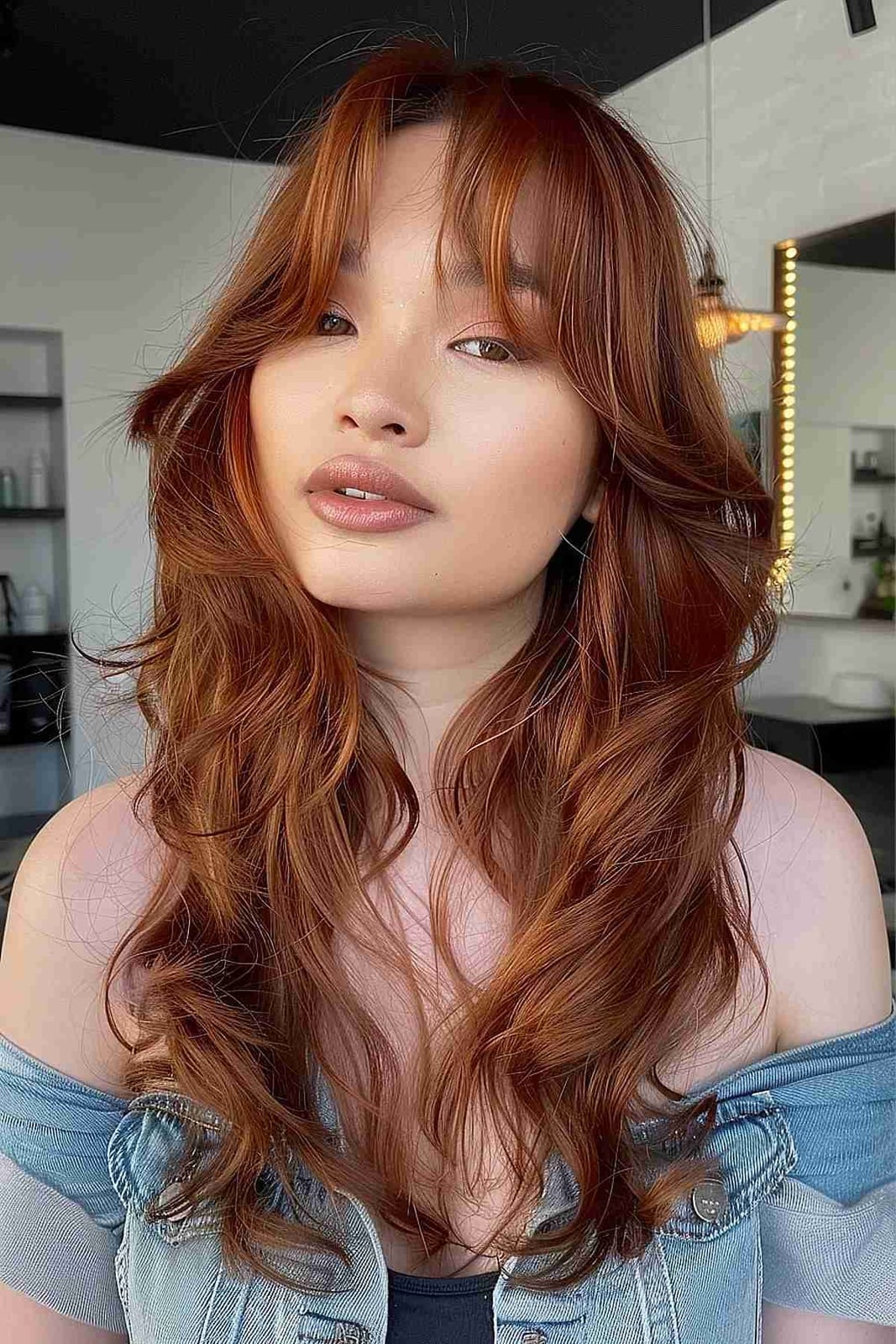 Mid-Back Dark Brown Air-Dried Mid-Back Dark Brown Air-Dried — Easy Ways to Style Curtain Bangs