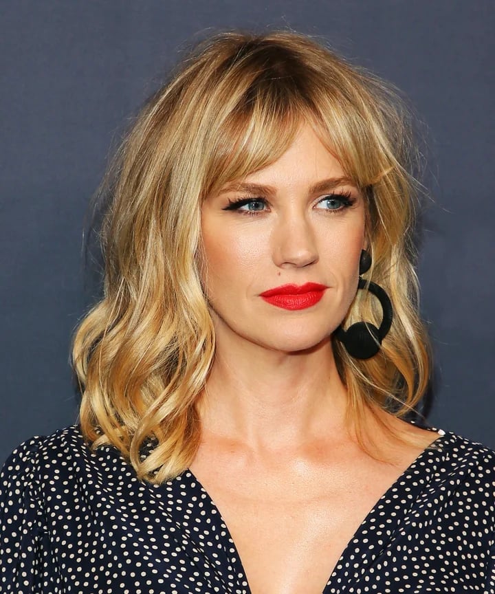 Blonde Collarbone Layers Textured Waves Blonde Collarbone Layers Textured Waves — Easy Ways to Style Curtain Bangs