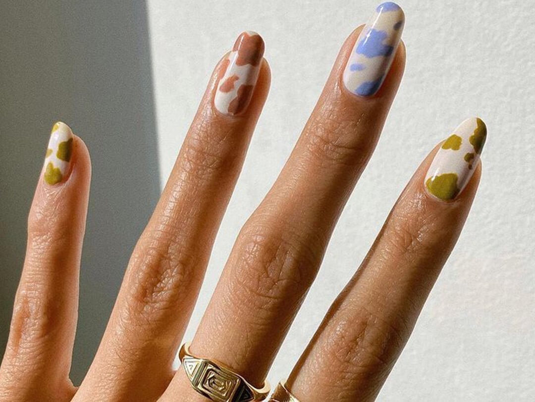 Medium Oval Cow Print In Multiple Colors — Easy Western Nails