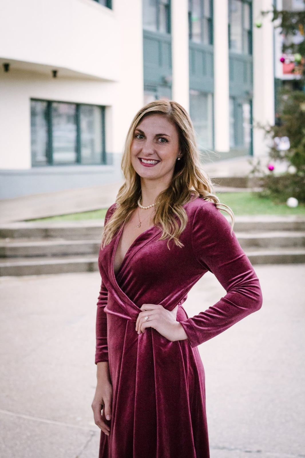 Deep Pink Burgundy Velvet Wrap Dress Deep Pink Burgundy Velvet Wrap Dress — Elegant Burgundy Dress Outfit