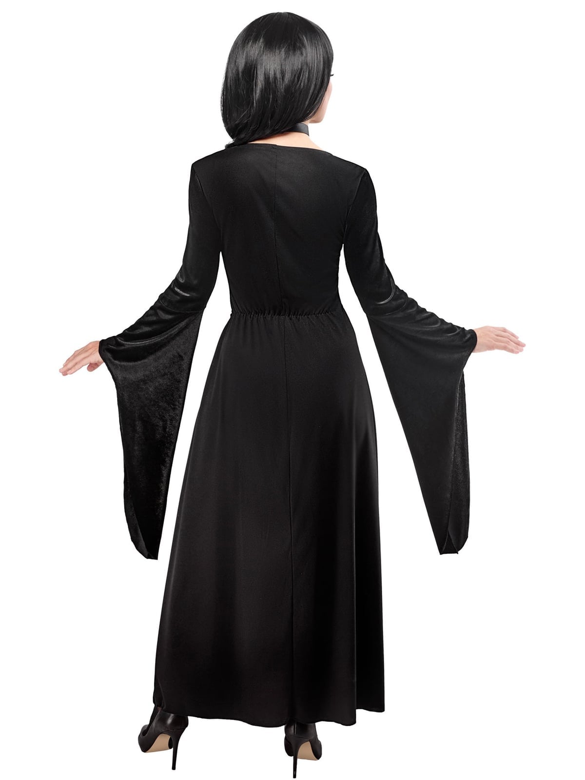 Black Velvet Dress with Dramatic Bell Sleeves Black Velvet Dress with Dramatic Bell Sleeves — Elegant Gothic Outfits