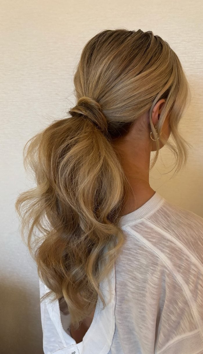 Honey Blonde Collarbone Low Ponytail — Elegant Low Ponytail Hairstyles