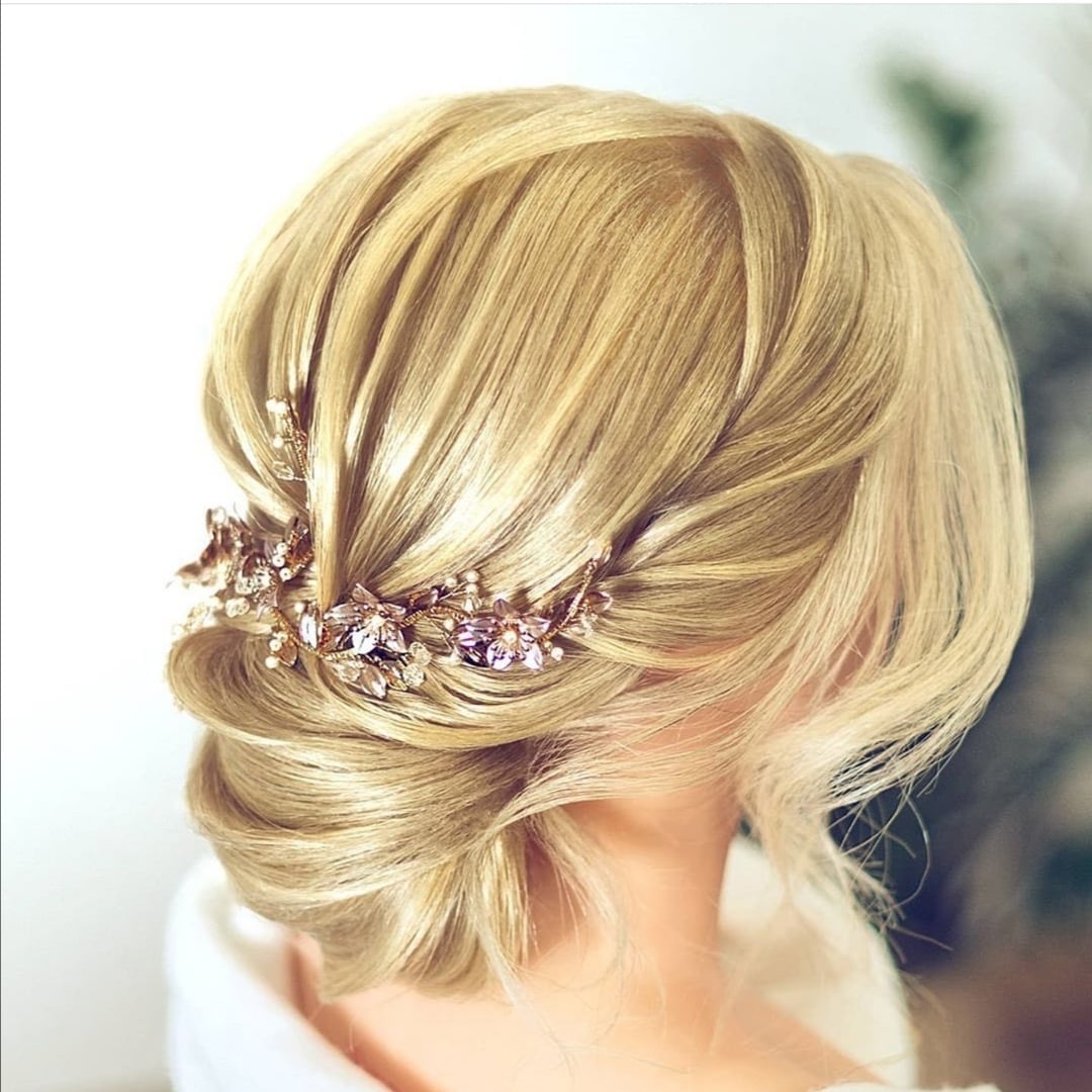 Textured Blonde Chignon Updo — Elegant Updo Inspo