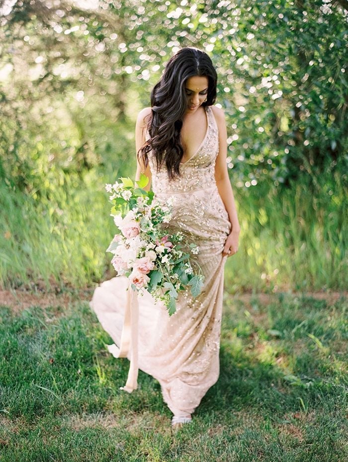 Fitted Champagne Sequined Dress For Outdoor Occasions, Close-Up Take Fitted Champagne Sequined Dress For Outdoor Occasions, Close-Up Take — Ethereal Dress Ideas