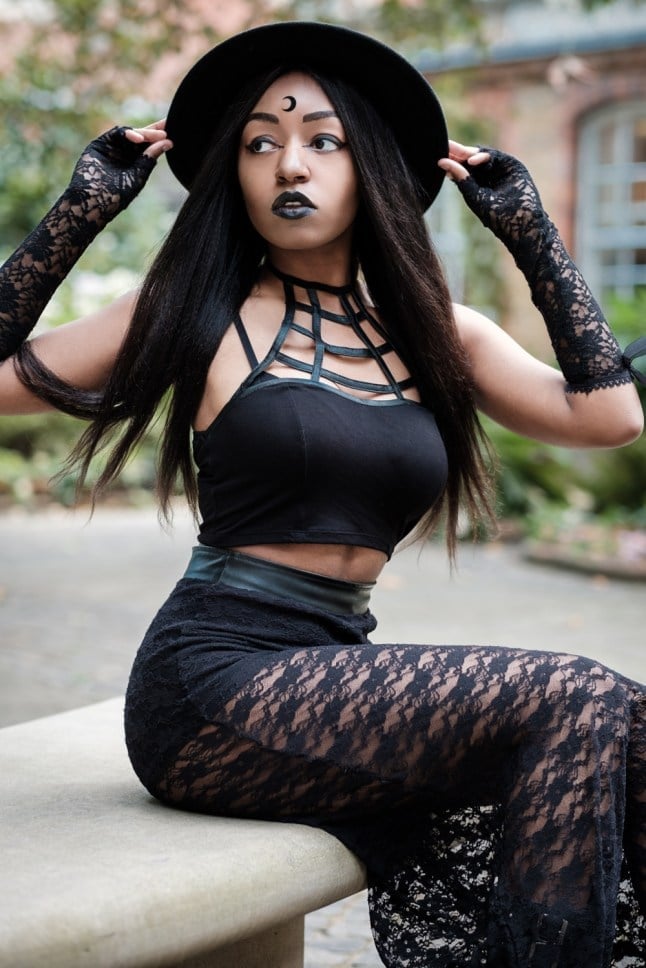 Harness Crop Top and Lace Maxi Skirt Harness Crop Top and Lace Maxi Skirt — Goth Style Ideas
