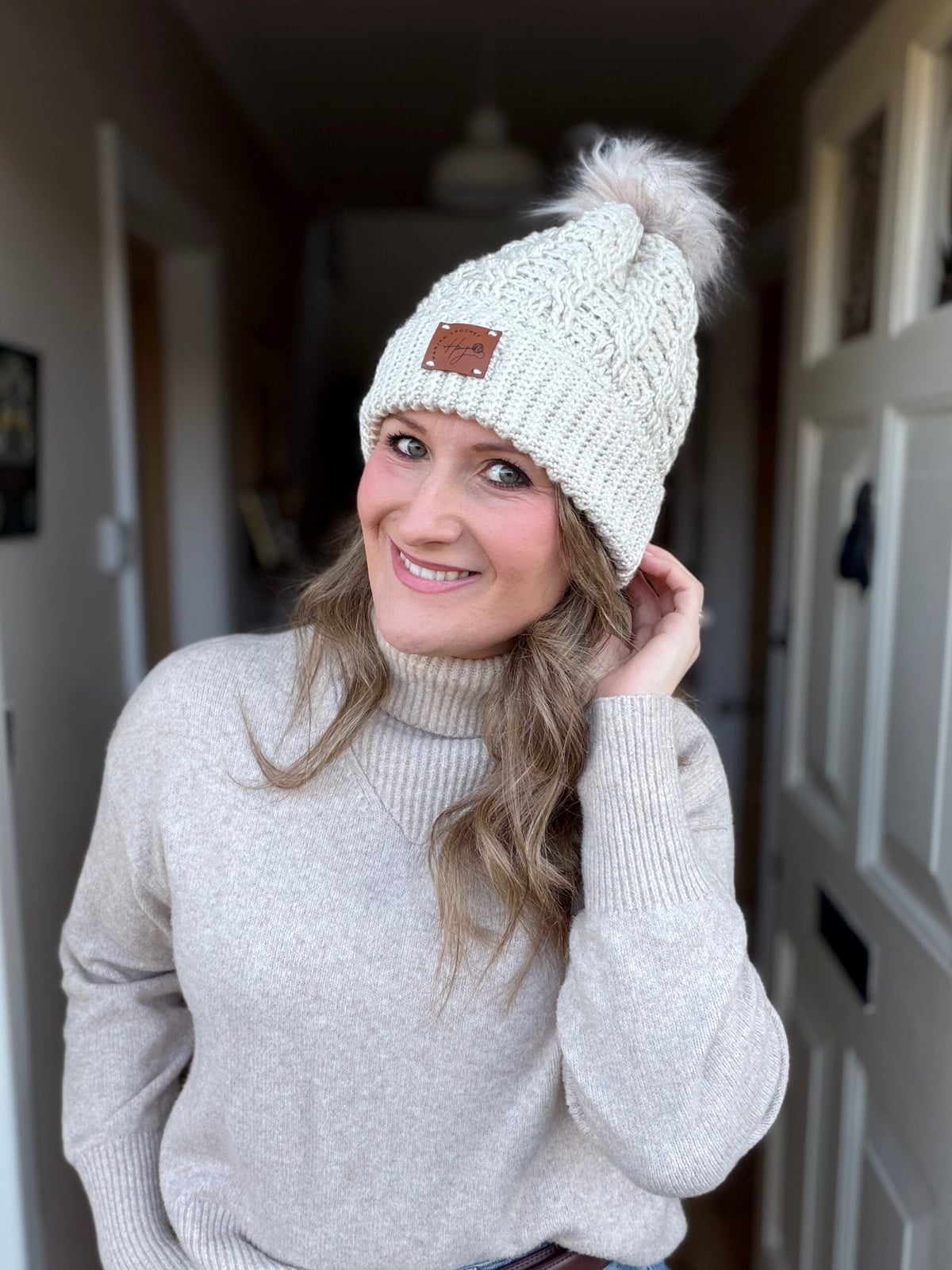 Fine Wavy Light Brown Blowout with Crochet Hat — Hair Ideas with Hat