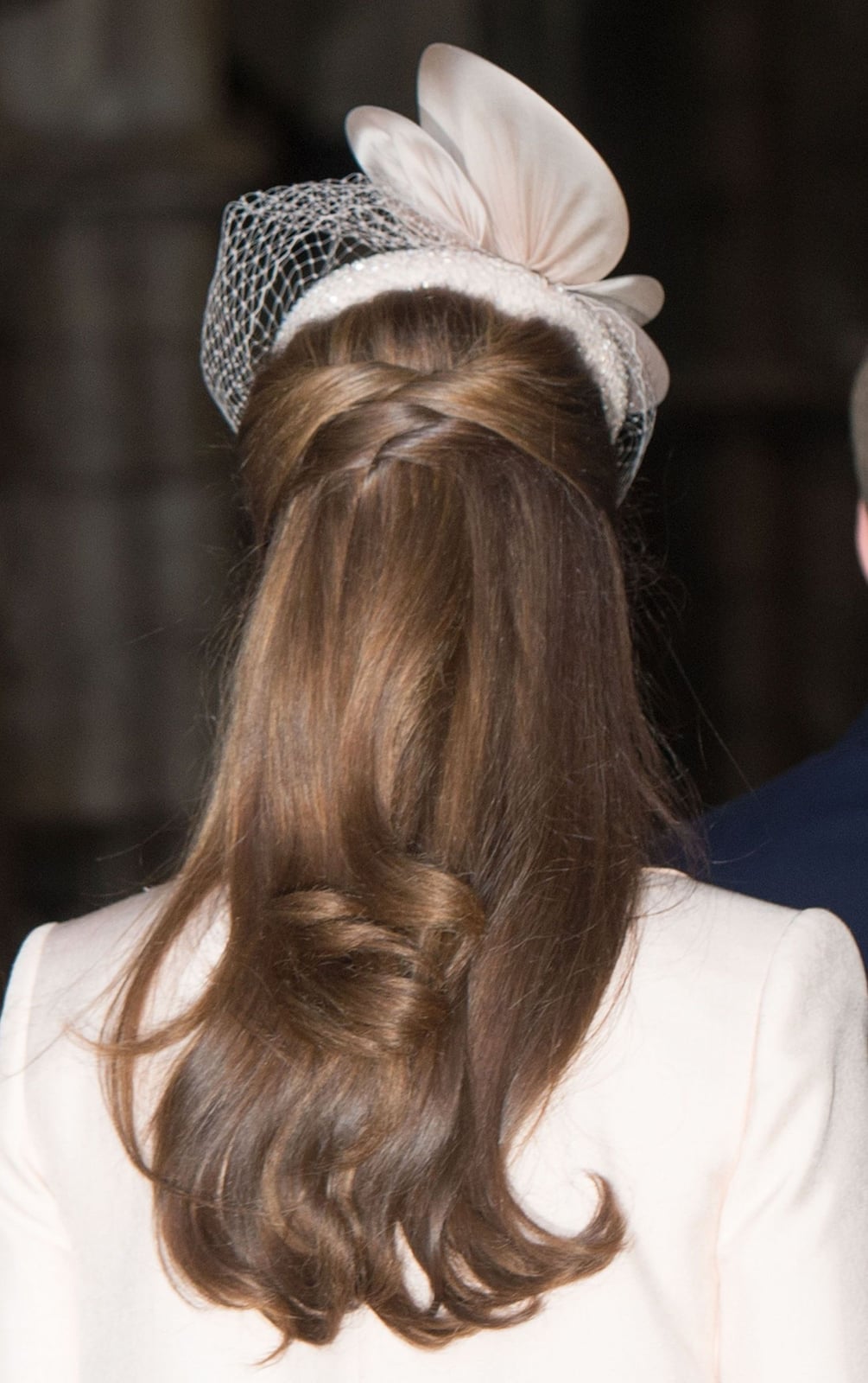 Thick Wavy Brown Half-Up Braided Crown — Hair Ideas with Hat
