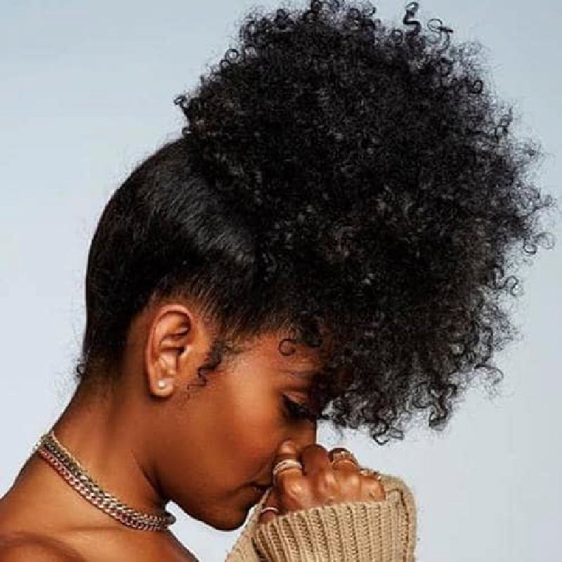 Dark Brown Voluminous Curly Bun Dark Brown Voluminous Curly Bun — Natural Bun Ideas