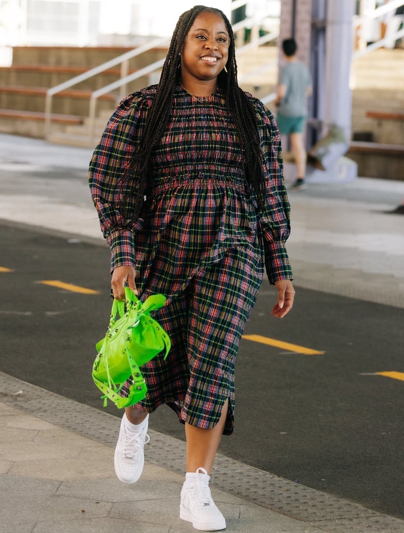 Plaid Smocked Waist Midi Dress — Pattern Dress Ideas