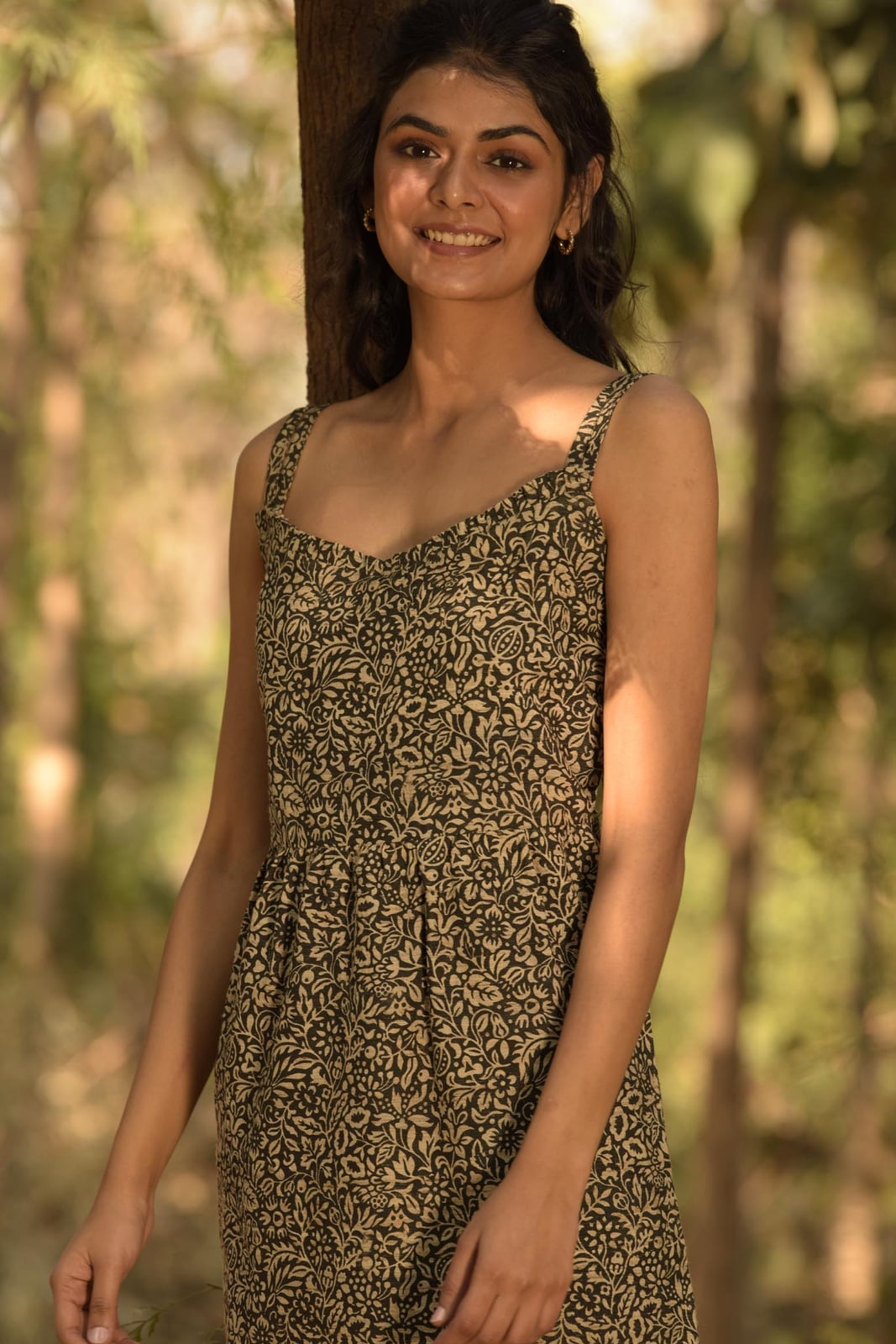 Floral Block Print Fit and Flare Dress — Pattern Dress Ideas
