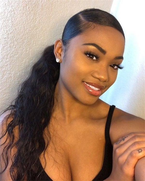 Front View Sleek Side Ponytail Front View Sleek Side Ponytail — Quick Weave Ponytail Ideas