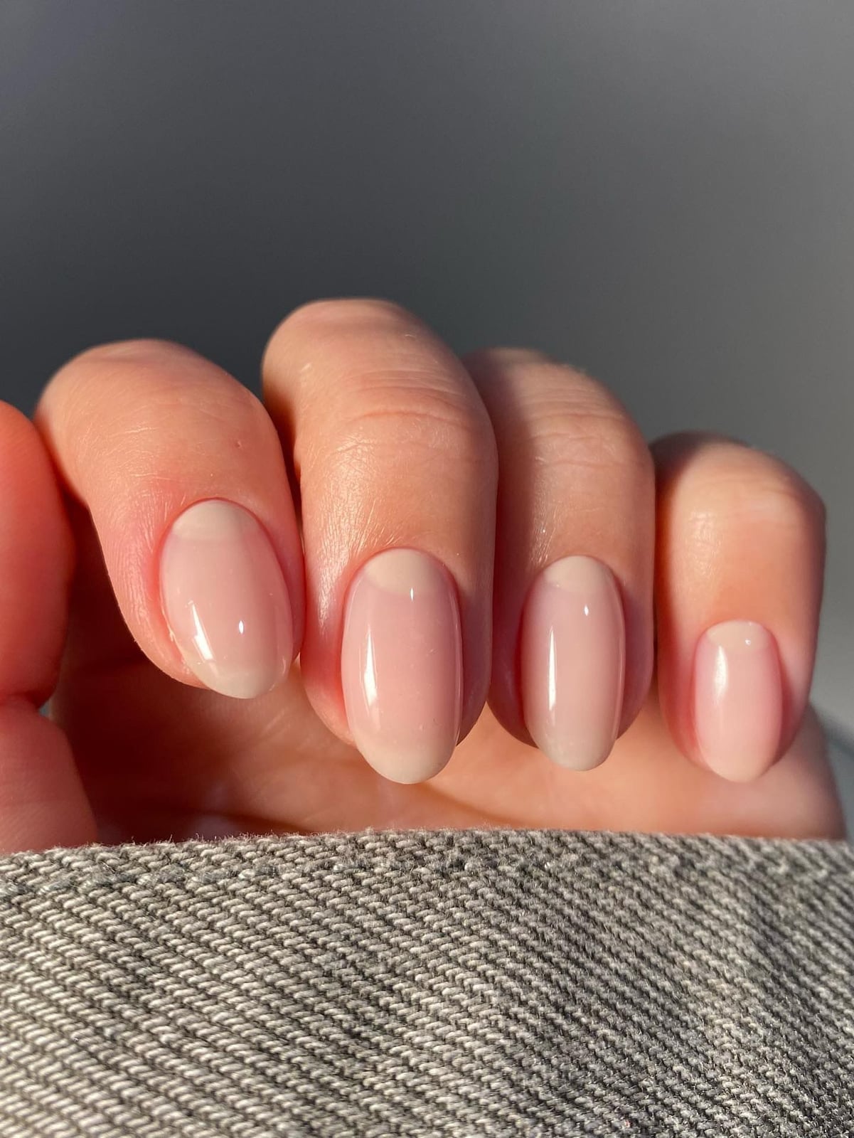 Sheer Nude White Crescent Moon Medium Almond Nails Sheer Nude White Crescent Moon Medium Almond Nails — Russian Manicure Designs