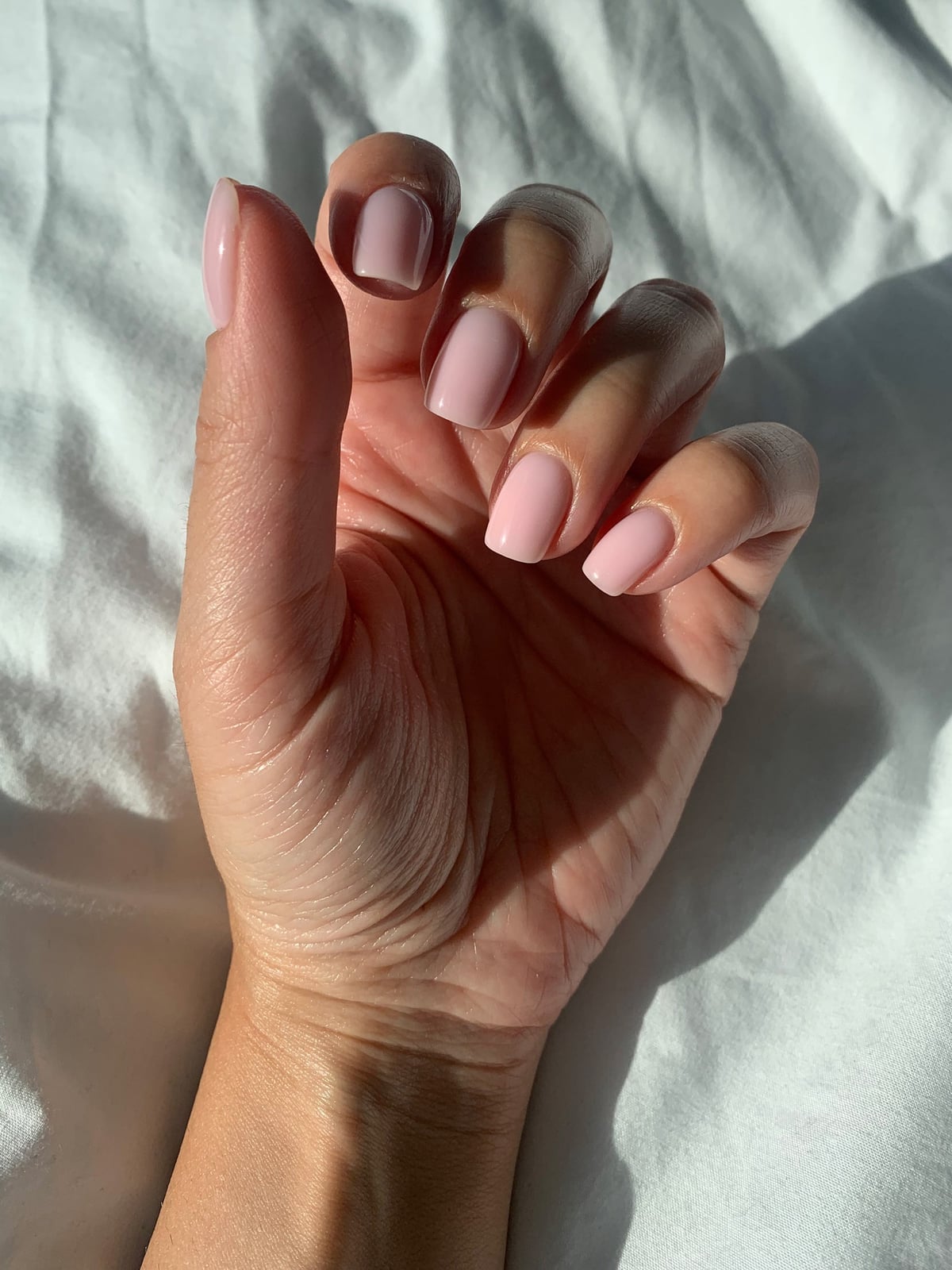 Sheer Milky Pink Short Square Nails Sheer Milky Pink Short Square Nails — Russian Manicure Designs