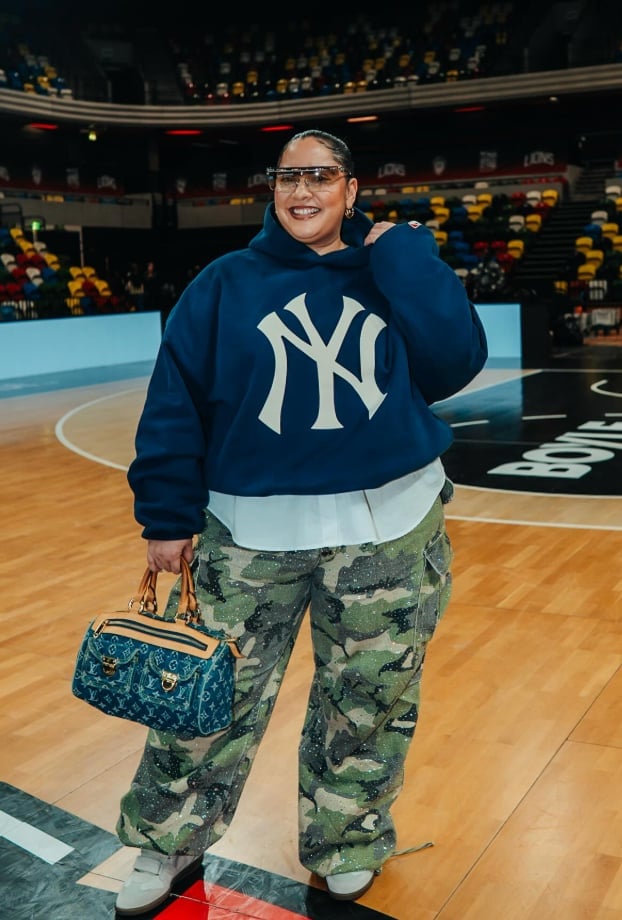 Oversized Hoodie with Camouflage Cargo Pants — Simple Basketball Game Outfits