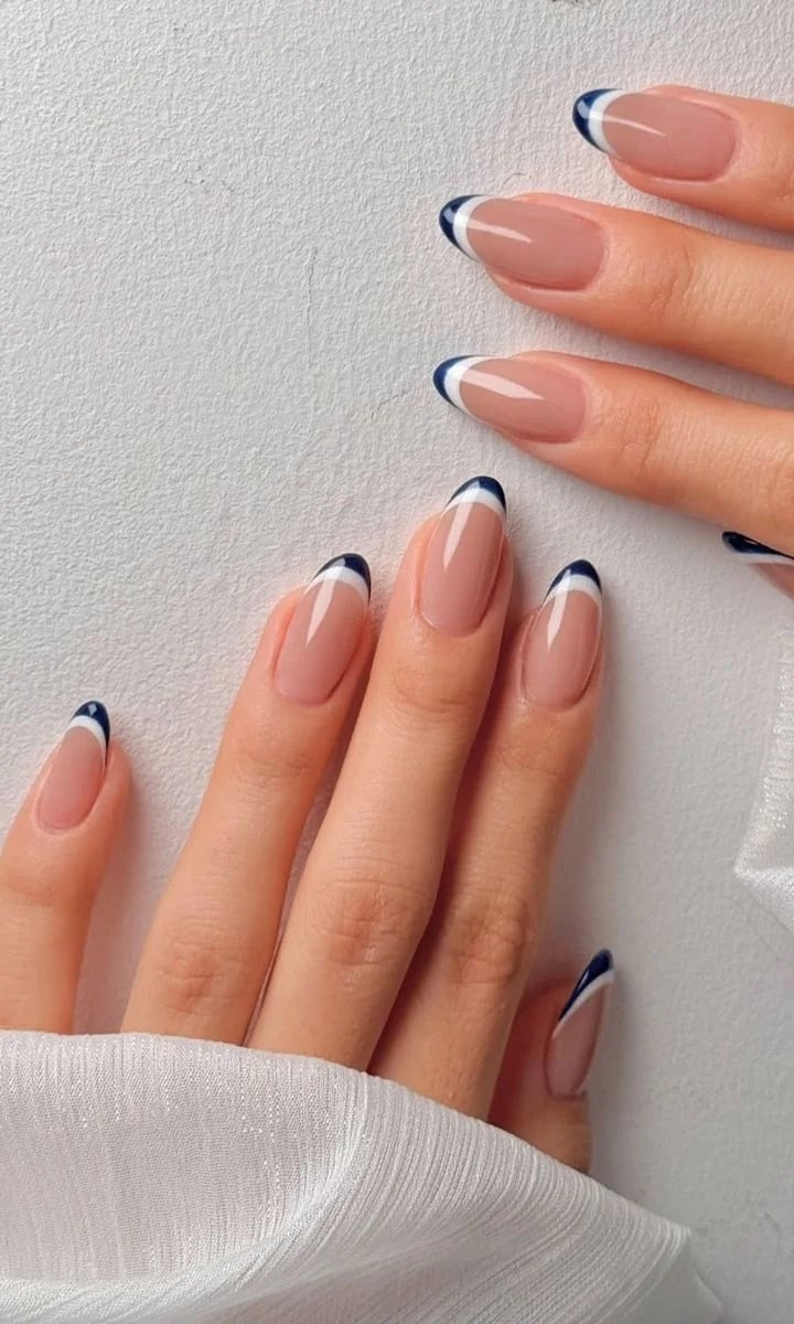 French Nail Designs for Any Occasion French Nail Designs for Any Occasion — Simple Blue French Tip Nails