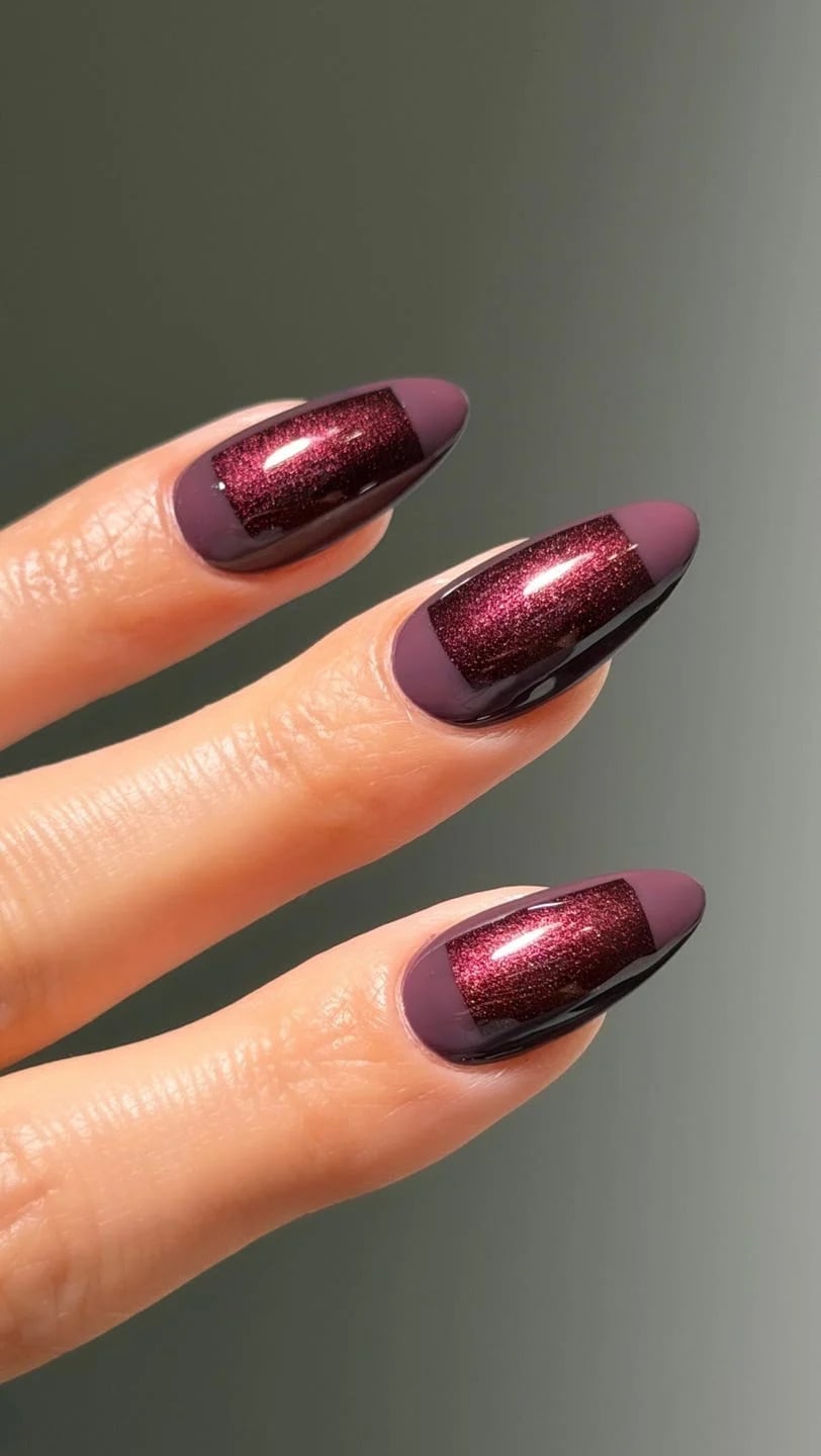 Velvet Matte Deep Burgundy Short Oval Nails Velvet Matte Deep Burgundy Short Oval Nails — Simple Burgundy Nails Design