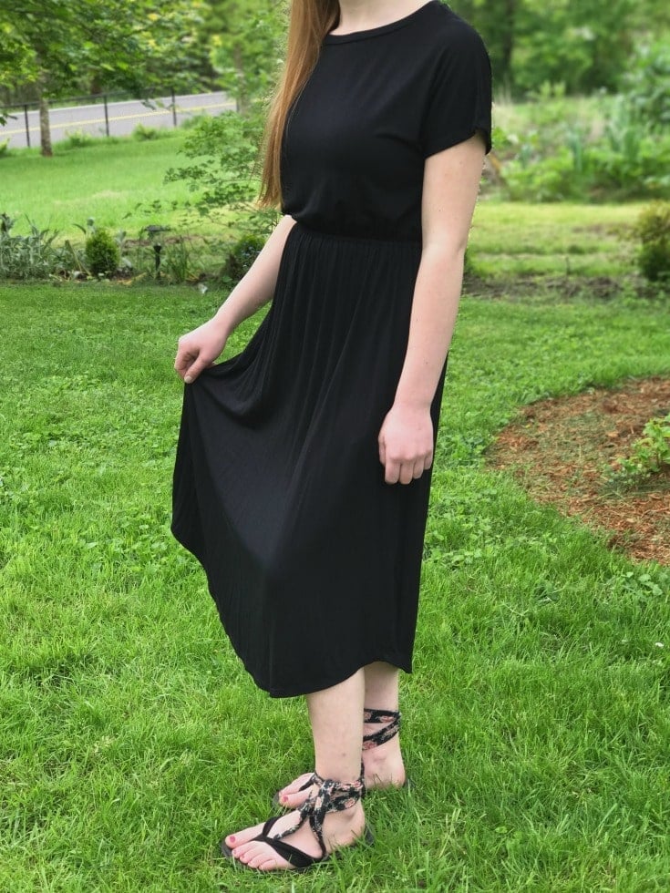 Black Jersey Knit A-Line Dress Black Jersey Knit A-Line Dress — Simple Church Dresses