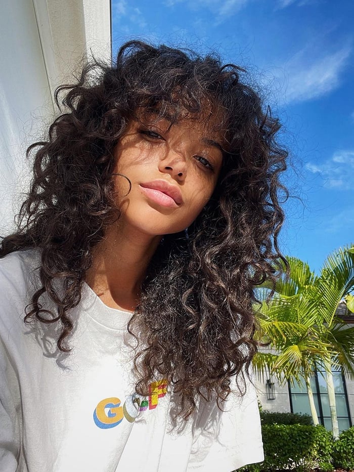 Mid-Back Long Curly Shag Balayage Mid-Back Long Curly Shag Balayage — Simple Curly Shag