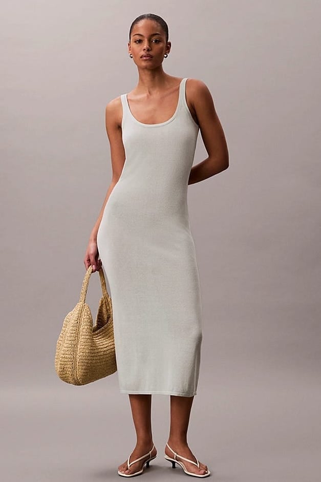 Pale Mint Green Sleeveless Knit Midi Dress Pale Mint Green Sleeveless Knit Midi Dress — Simple Dresses to Wear