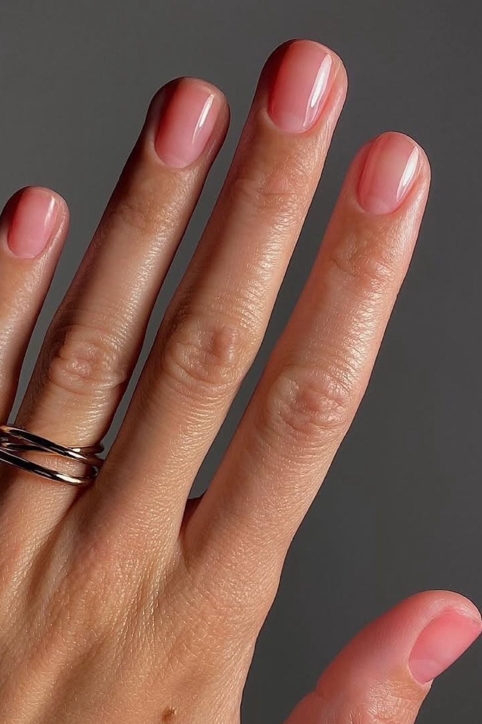 Translucent Pink Short Round Nails Translucent Pink Short Round Nails — Simple Gel Nails Colors