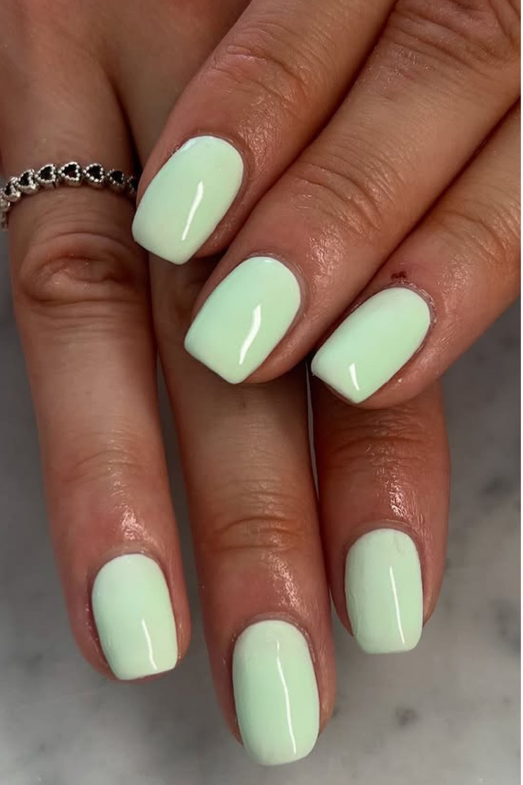 Light Mint Green Short Square Nails Light Mint Green Short Square Nails — Simple Gel Nails Colors